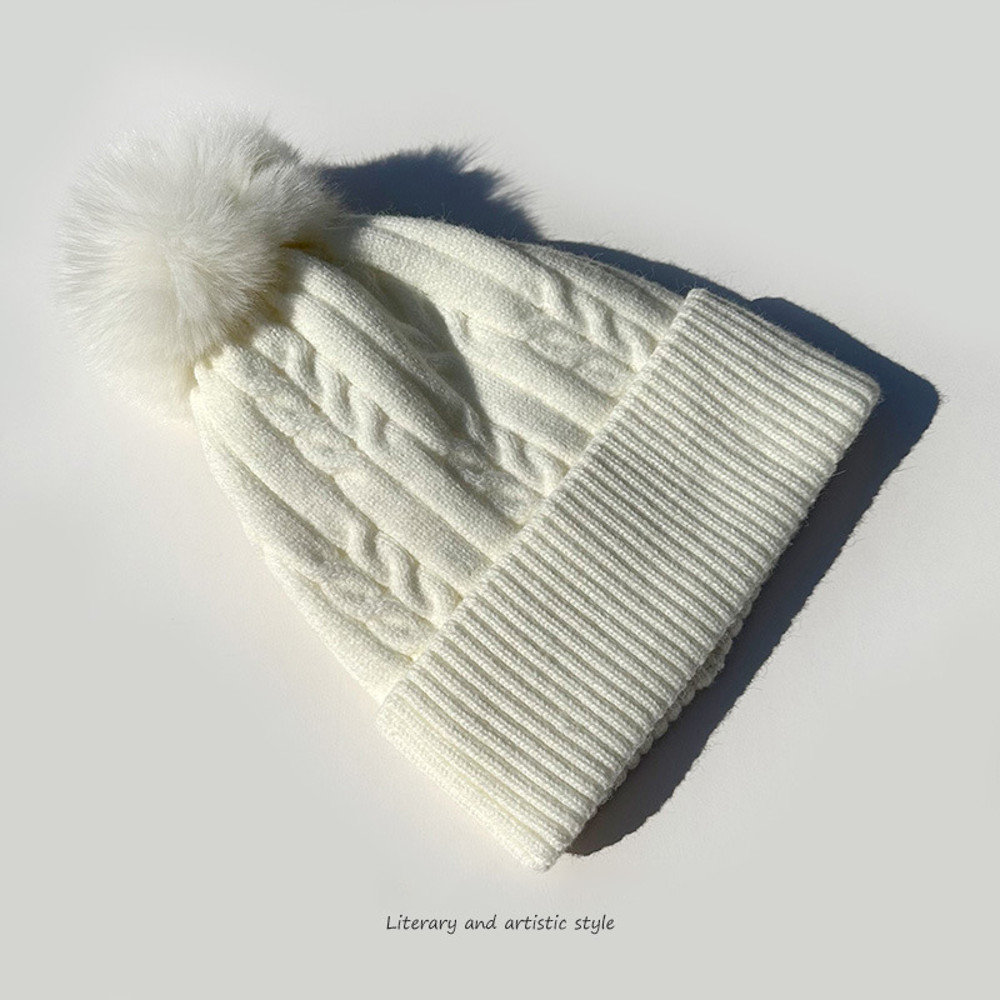 Plush Thickened Cap, Women Warm Beanie Hat, Men's Winter Ski Hat, Ear Protection, Warm Knit Hat, Women's Winter Headwear