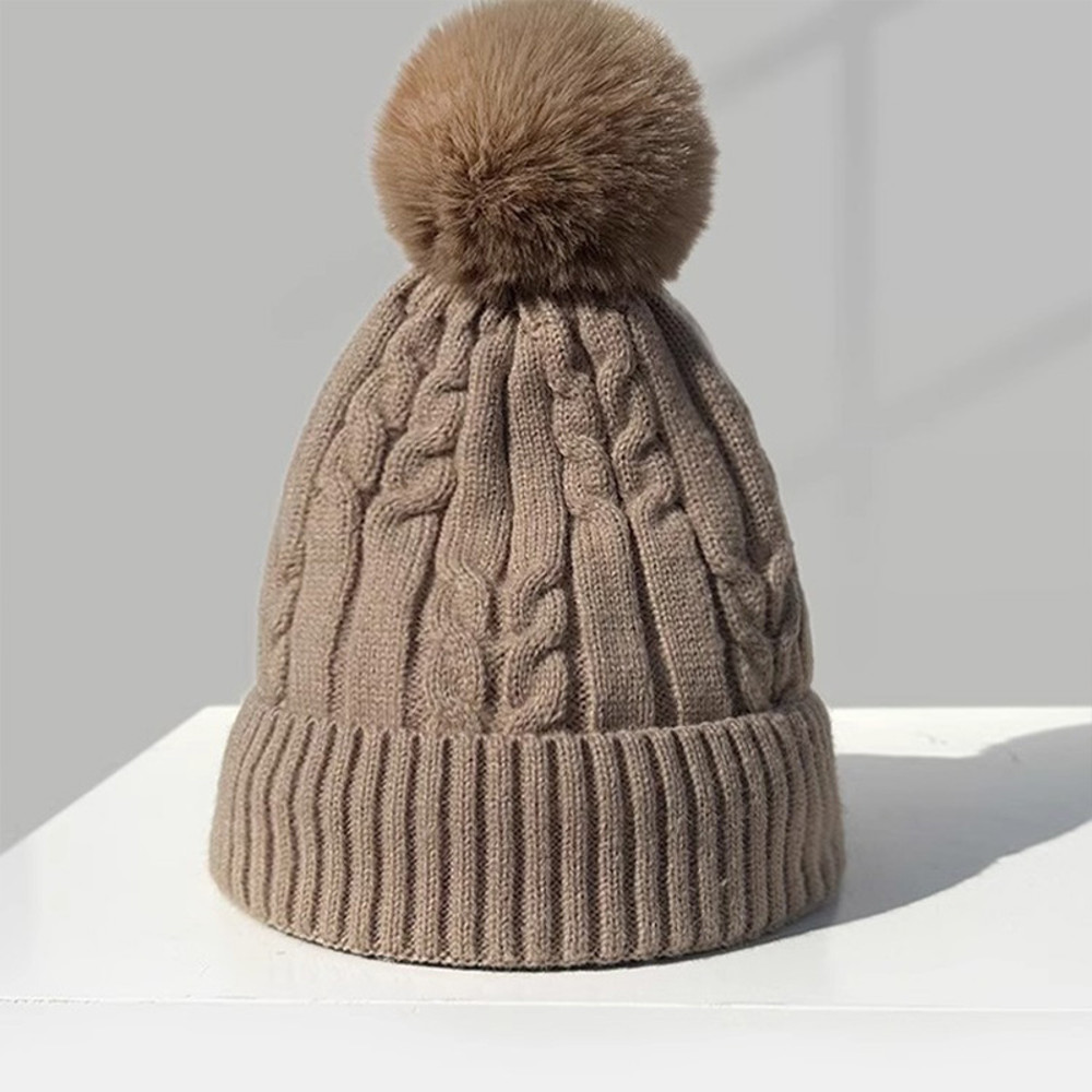 Plush Thickened Cap, Women Warm Beanie Hat, Men's Winter Ski Hat, Ear Protection, Warm Knit Hat, Women's Winter Headwear