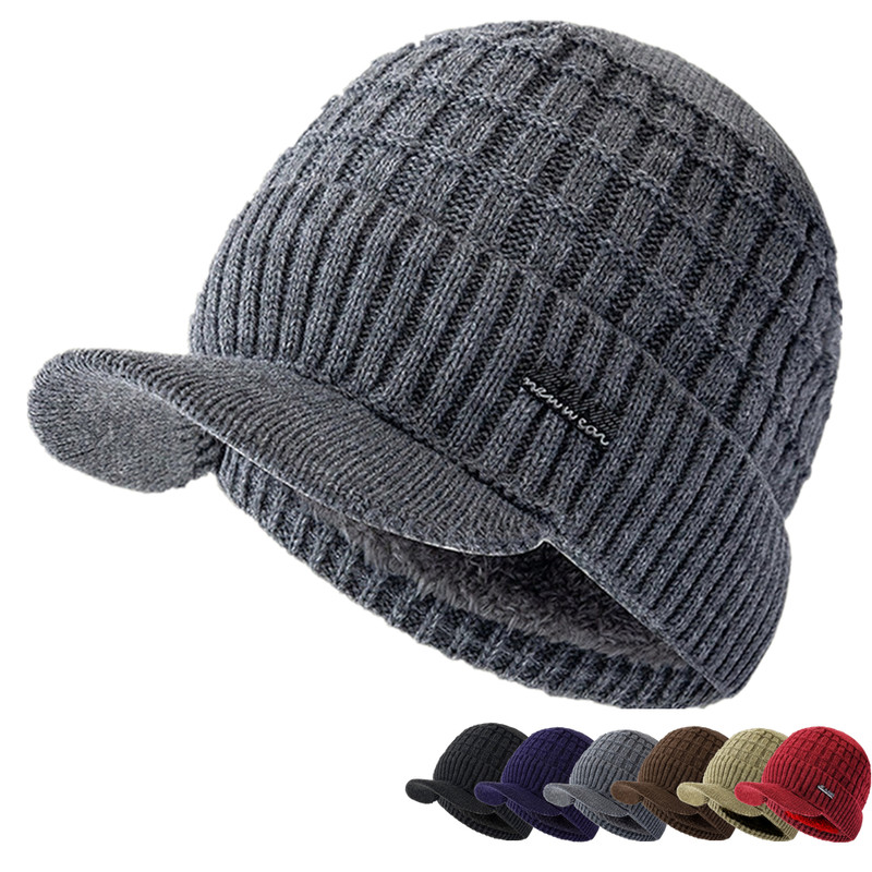 Stylish Soft Beanie Hat For Men Women New Style Unisex Winter Hat Outdoor Knitted Hat Plush Fleece 0