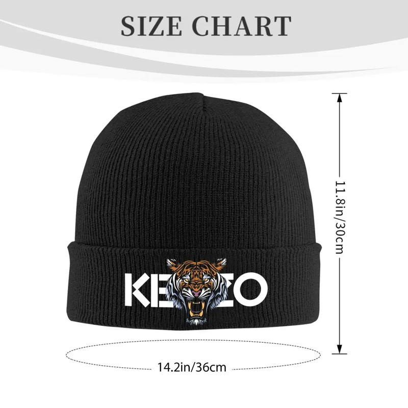 Tiger Print Fashion Caps, Luxury Brand Beanie Hats, Thermal Elastic Beanie Hats, Knitted Hat Autumn Winter Pattern, Fema