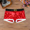 Christmas Underwear Santa Claus Men Red Faux Leather Boxer Shorts Party Panties Costume Rave Male U 2