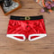 Christmas Underwear Santa Claus Men Red Faux Leather Boxer Shorts Party Panties Costume Rave Male U 2