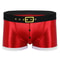 Christmas Underwear Santa Claus Men Red Faux Leather Boxer Shorts Party Panties Costume Rave Male U 0