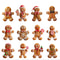 Gingerbread Man Hanging Ornament Merry Christmas Wooden DIY Home Xmas Celebration Party Decoration 0