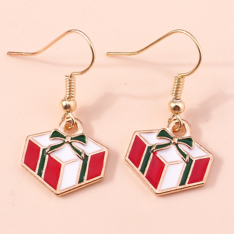 Merry Christmas Drop Earrings New Fashion Mix Styles Santa Deer Christmas Tree Dangle Earrings For 5
