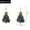 Merry Christmas Drop Earrings New Fashion Mix Styles Santa Deer Christmas Tree Dangle Earrings For 4