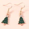 Merry Christmas Drop Earrings New Fashion Mix Styles Santa Deer Christmas Tree Dangle Earrings For 7