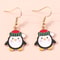 Merry Christmas Drop Earrings New Fashion Mix Styles Santa Deer Christmas Tree Dangle Earrings For 8