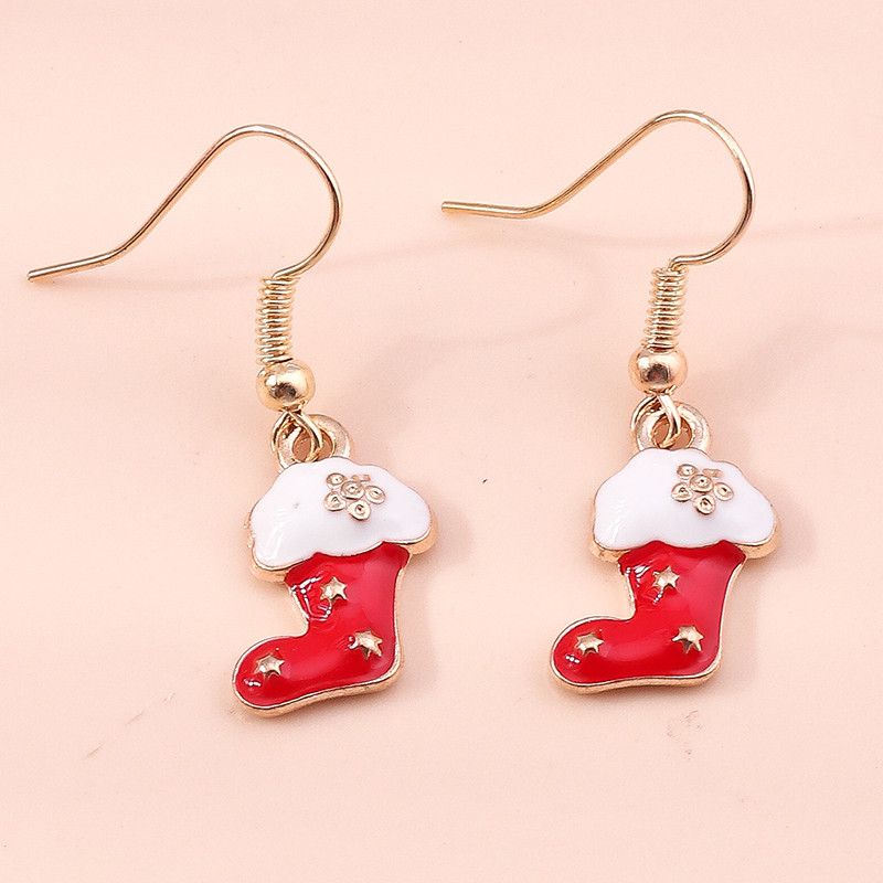 Merry Christmas Drop Earrings New Fashion Mix Styles Santa Deer Christmas Tree Dangle Earrings For 14