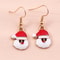 Merry Christmas Drop Earrings New Fashion Mix Styles Santa Deer Christmas Tree Dangle Earrings For 15