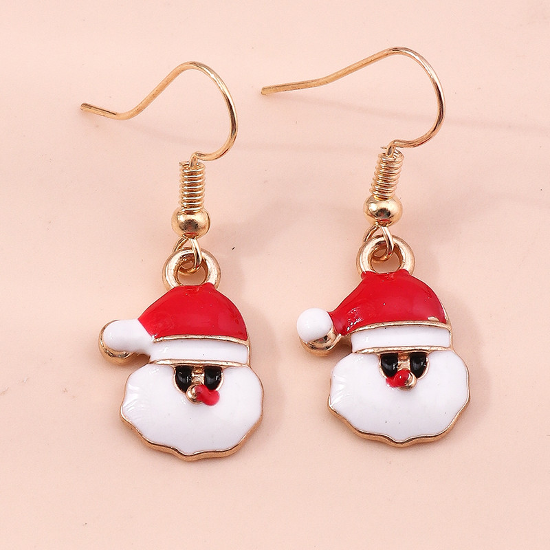 Merry Christmas Drop Earrings New Fashion Mix Styles Santa Deer Christmas Tree Dangle Earrings For 15
