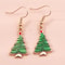 Merry Christmas Drop Earrings New Fashion Mix Styles Santa Deer Christmas Tree Dangle Earrings For 17