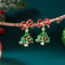 Cute Snowman, Colorful Crystal Zircon, Dangle Earrings For Women, Christmas Tree Snowflake Bow, Xmas New Year Party Gift