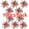 Artificial Christmas Tree Glitter Flower Decorations Xmas Ornaments New Year Gift 10