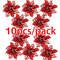 Artificial Christmas Tree Glitter Flower Decorations Xmas Ornaments New Year Gift 12
