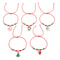 Snowflake Tree Pendant Crystal Cute Christmas Series Women Beads Adjustable Thread Rope Bracelet 3
