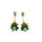 Dangle Earrings For Women Exquisite Cute Red Bow Earring New Christmas Tree Luxury Shiny Ear Access