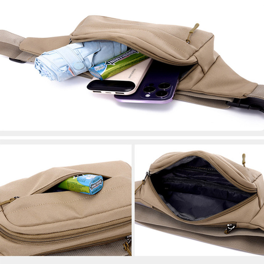Casual Large Phone Belt Bag, Men Waist Bag, Women's Canvas Fanny Pack, Travel Purse