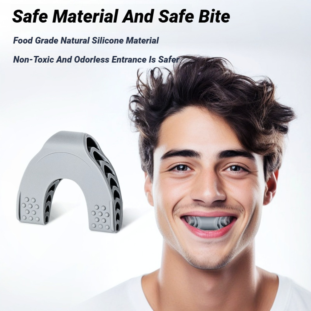 Neck Toning Jawline Trainer U Shape Facial Exerciser Face Muscle Workout Silicone Resistance Double 0