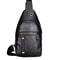 Retro Fashion Men Crossbody Bag Black PU Material Sling Bag Casual Travel Bag 3