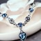 Blue Crystal Heart Charm Bracelet For Women Silver Color Lucky Pulseras Bracelet Bridal Wedding Eng 0