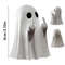 Small Halloween Decor for Home, Cute Middle Finger Ghost Statue, Centerpiece for Coffee Table, Adorable Horror Figure