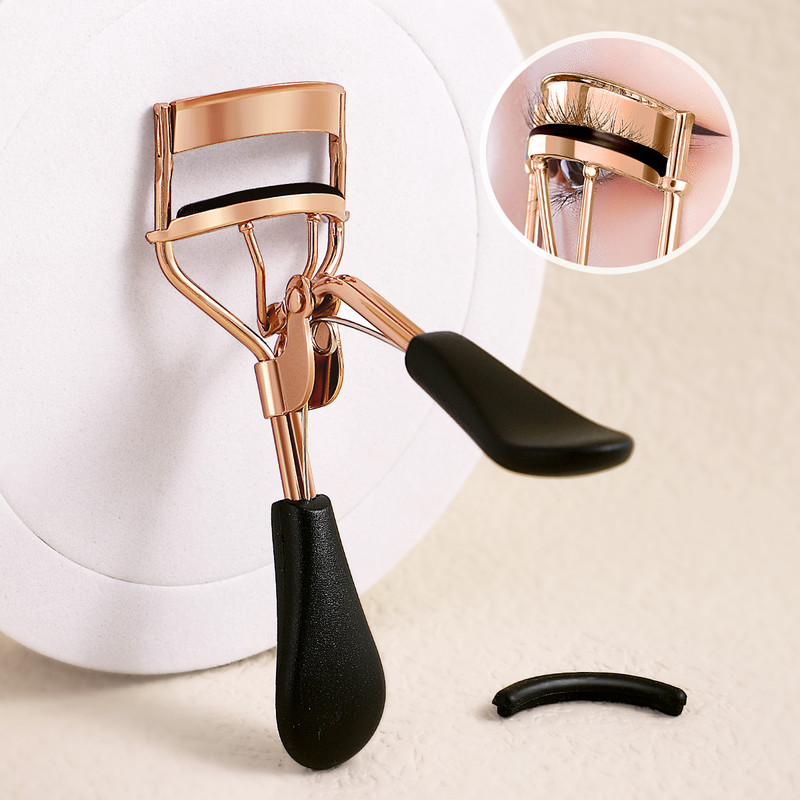 Eyelash Curler, Portable Stainless Steel, Silicone Pads, Eyelash Extension Tools, Curling Curler