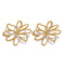 Gold Plated Hollow Flower Earrings, Stainless Steel, Delicate Timeless Jewelry for Daily Wear