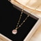 Pink Romantic Cute Necklace Stainless Steel Pendant For Women Korean Fashion Sexy Clavicle Chain Je 3