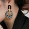 Geometric Leopard Print Circle Earrings Temperament Exaggerated Versatile Earrings Leopard Advanced 0