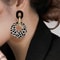 Geometric Leopard Print Circle Earrings Temperament Exaggerated Versatile Earrings Leopard Advanced 0