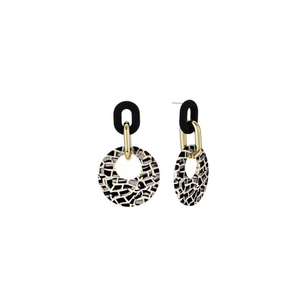 Geometric Leopard Print Circle Earrings Temperament Exaggerated Versatile Earrings Leopard Advanced 2
