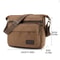 Casual Travel Shoulder Bag, Men's Retro Canvas Crossbody Bag, Outdoor Sports Bag with Adjustable Shoulder Strap