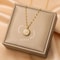 Stainless Steel Zircon Necklace, Trendy Rotation Spin Sunflower, Metal Crystal Jewelry, Birthday Party Gifts for Women
