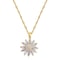 Stainless Steel Zircon Necklace, Trendy Rotation Spin Sunflower, Metal Crystal Jewelry, Birthday Party Gifts for Women