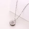 Stainless Steel Zircon Necklace, Trendy Rotation Spin Sunflower, Metal Crystal Jewelry, Birthday Party Gifts for Women