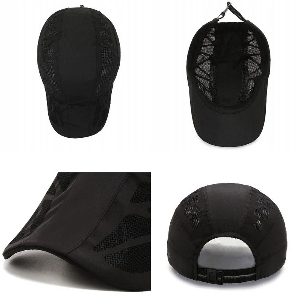 Breathable Mesh Quick Drying Summer Mens Sports Sun Hats Boina Golf Hat Fashion Solid Flat Cap 4