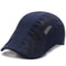 Breathable Mesh Quick Drying Summer Mens Sports Sun Hats Boina Golf Hat Fashion Solid Flat Cap 7