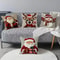 Cartoon Santa Snowman Elk Sofa Cushion Grey Red Christmas Pillowcase Merry Christmas Home Bed Car D 2