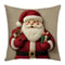 Cartoon Santa Snowman Elk Sofa Cushion Grey Red Christmas Pillowcase Merry Christmas Home Bed Car D 4