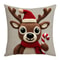 Cartoon Santa Snowman Elk Sofa Cushion Grey Red Christmas Pillowcase Merry Christmas Home Bed Car D 6