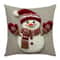 Cartoon Santa Snowman Elk Sofa Cushion Grey Red Christmas Pillowcase Merry Christmas Home Bed Car D 7