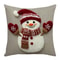 Cartoon Santa Snowman Elk Sofa Cushion Grey Red Christmas Pillowcase Merry Christmas Home Bed Car D 7