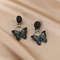 Asymmetric Korean Hollow Black Heart Earrings Drop Earrings Party Jewelry Temperament Style For Wom 3