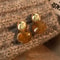 Dangle Earrings For Women Fashion New Brown Resin Tiger Eye Stone Melard Color Jewelry Silver Needl 7