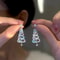 Rhinestone Zircon Xmas Tree Drop Christmas Tree Earrings For Women New Year Earrings 1