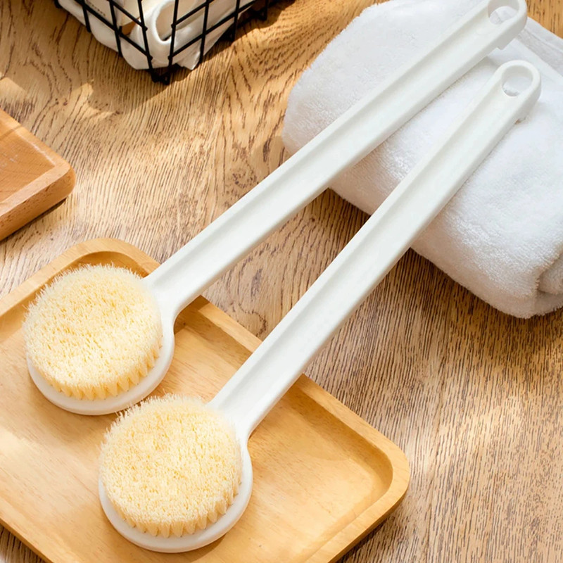 Soft Bristles Body Exfoliating Bath, Long Handle Back Brush for Shower, Skin Health Shower Back Scrubber Supplies
