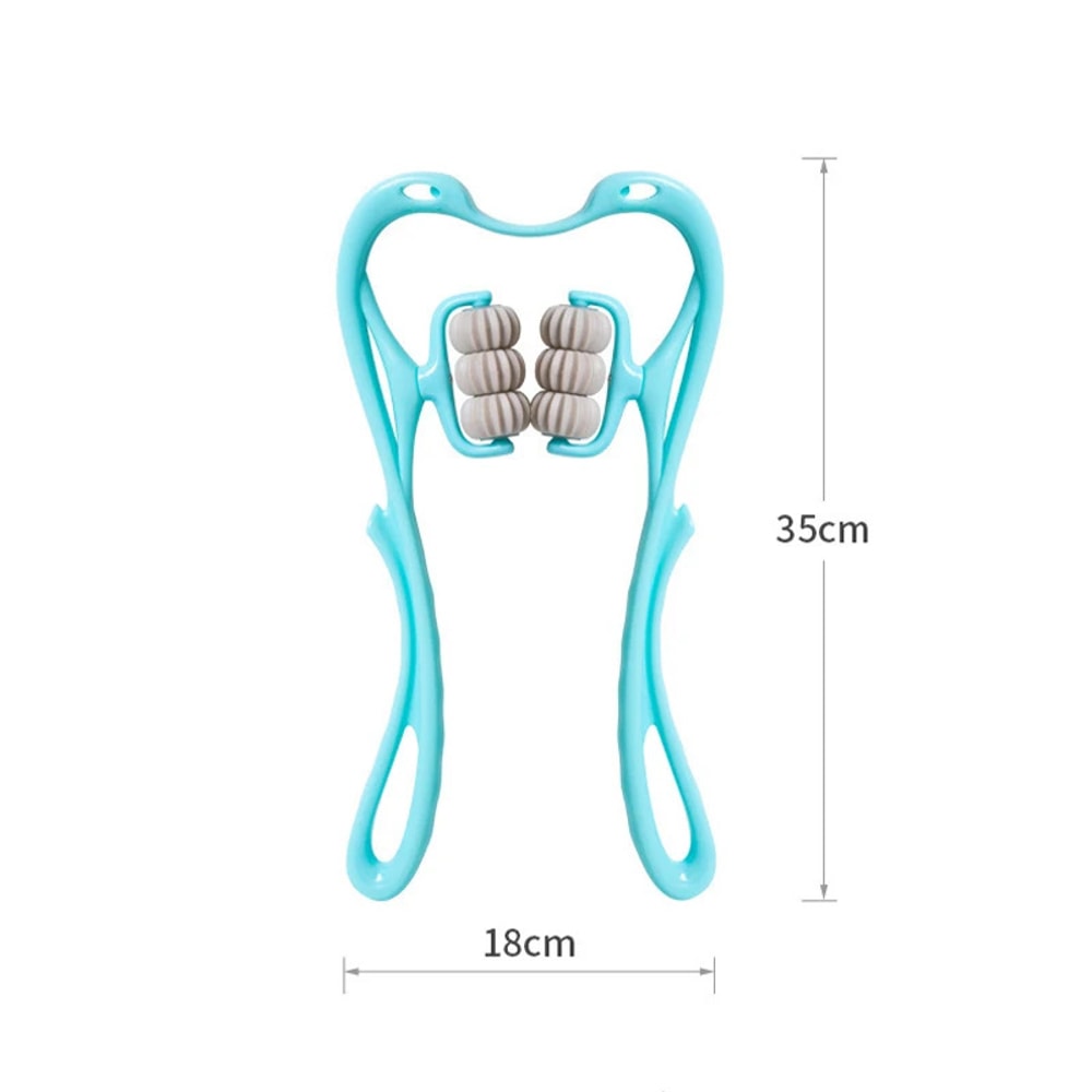 Manual Neck Clamp Cervical Neck Massager 6Ball Kneading Roller Shoulder And Neck Relaxation Massage 6