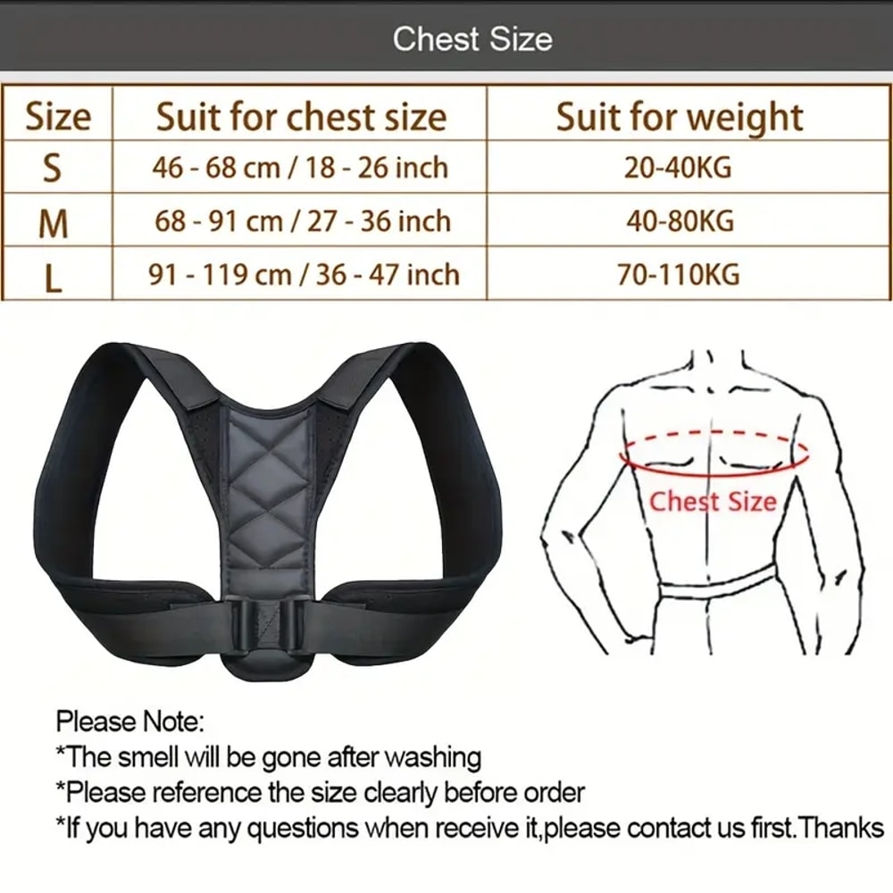 Hunchback Prevention Belt, Back Posture Correction, Unisex Body Shaping, Breathable Posture Support