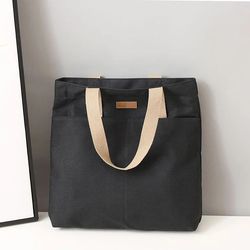 high-end feel handbag, women's large capacity canvas, convenient commuting bag, premium sewing thread